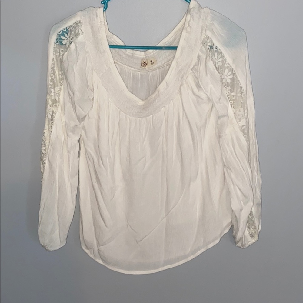 White off the shoulder top